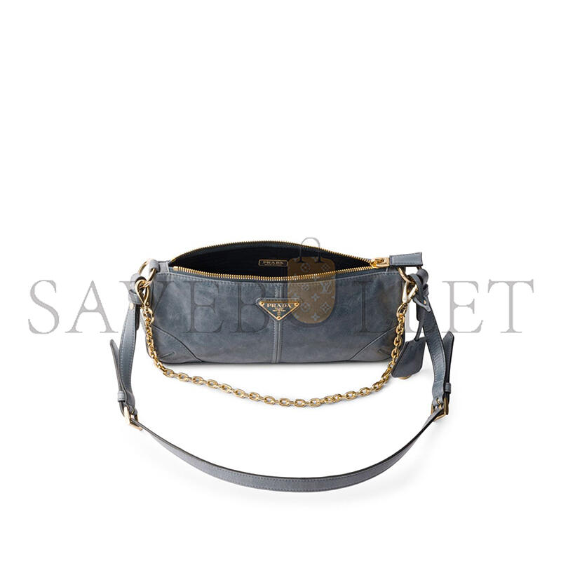 PRADA RE-EDITION 2002 MEDIUM LEATHER SHOULDER BAG 1BC221 (26*11.5*6cm)